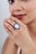 18k Gold Vintage 10.96 Carat Cocktail Ring Size 5 - Fire Opal & Royal Blue Sapphires For Sale - Image 11 of 18