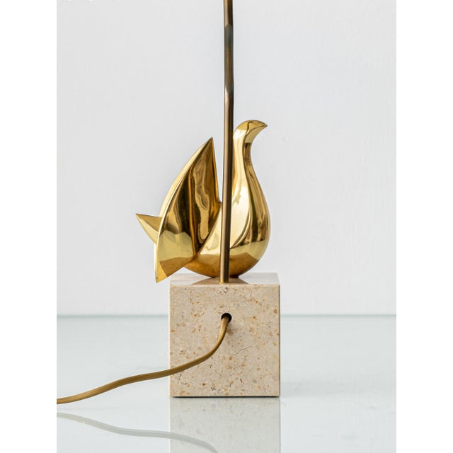 Vintage Brass Bird Table Lamp by Philippe Jean, 1980 For Sale - Image 10 of 13