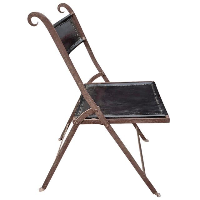 Set of Four Italian Modern Folding Chairs For Sale - Image 4 of 17