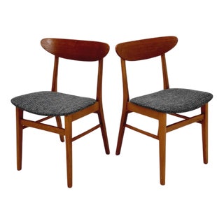Danish Teak Dining Chairs, 1960s, Set of 2 For Sale