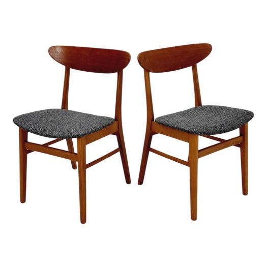 Danish Teak Dining Chairs, 1960s, Set of 2 For Sale
