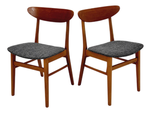Danish Teak Dining Chairs, 1960s, Set of 2