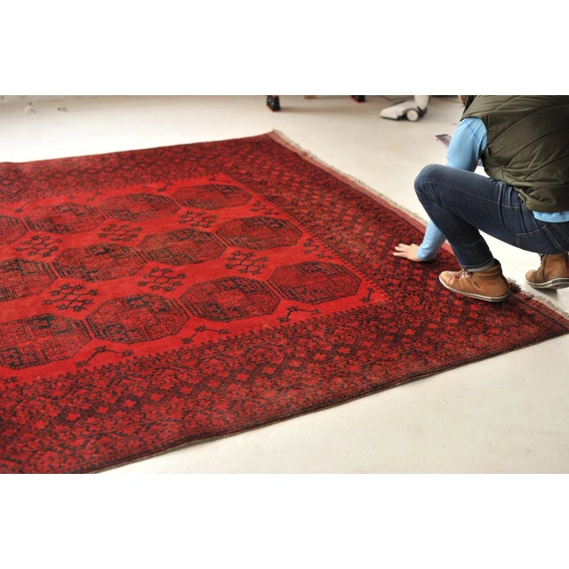 Traditional Vintage Ersari Elephant, Camel & Bird Tracks Rug 8 x 10.6 For Sale - Image 3 of 12