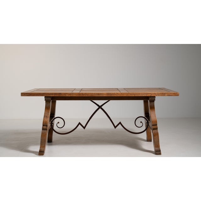 1960s Spanish Table with Iron Accents For Sale - Image 14 of 15