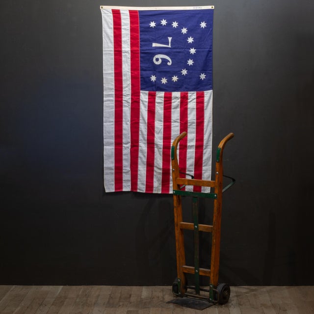 ABOUT An original 1970s Bicentennial-era reproduction of the historic Bennington Flag, which famously commemorates the...