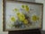 1980s 1980s Gold Frame Art Hanging Picture Home Decor Yellow and Blue Flowers For Sale - Image 5 of 7