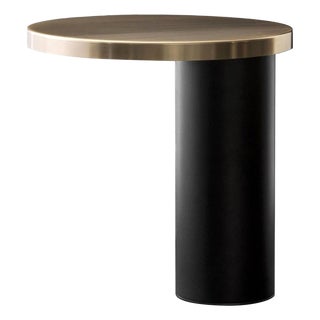 Table Lamp in Cylinda Satin Gold by Angeletti & Ruzza for Oluce For Sale