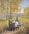 American Mid-Century American Oil Painting “The Golden Country” by Walter Krawiec For Sale - Image 3 of 13