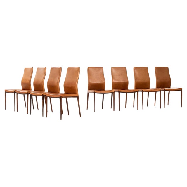 Rosewood Dining Chairs by Helge Vestergaard-Jensen for P. Jensen & Co., 1960s, Set of 8 For Sale