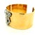 1930s Art Deco Diamond Platinum & 14k Gold Wide Marriage Cuff Bracelet For Sale - Image 9 of 15
