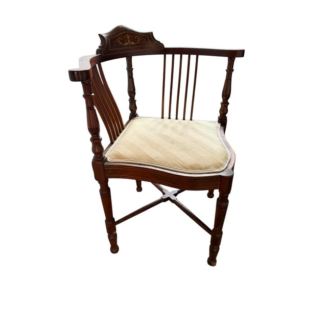 Antique Edwardian Mahogany Corner Chair, 1800s For Sale - Image 6 of 11