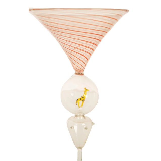 Antique Set 3 Handblown Martini Glasses Animals Bimini Werkstätte Austria 1925 For Sale - Image 14 of 15