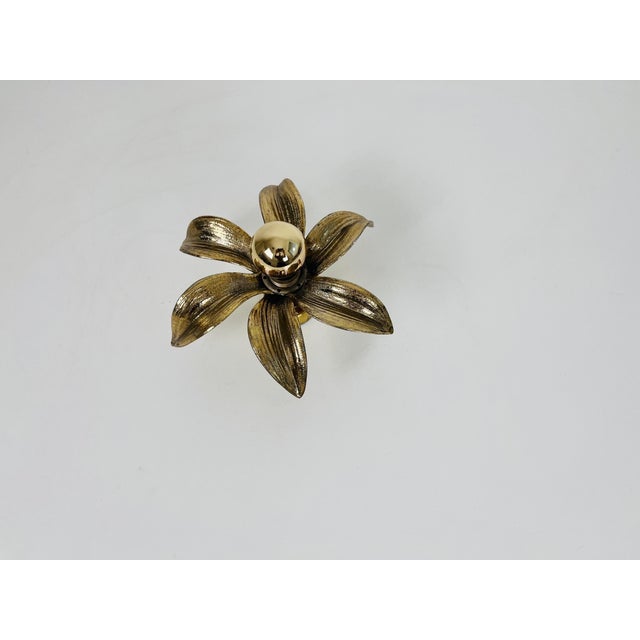 Golden Florentine Flower Shape Flushmounts by Willy Daro for Massive - A Pair For Sale - Image 11 of 13