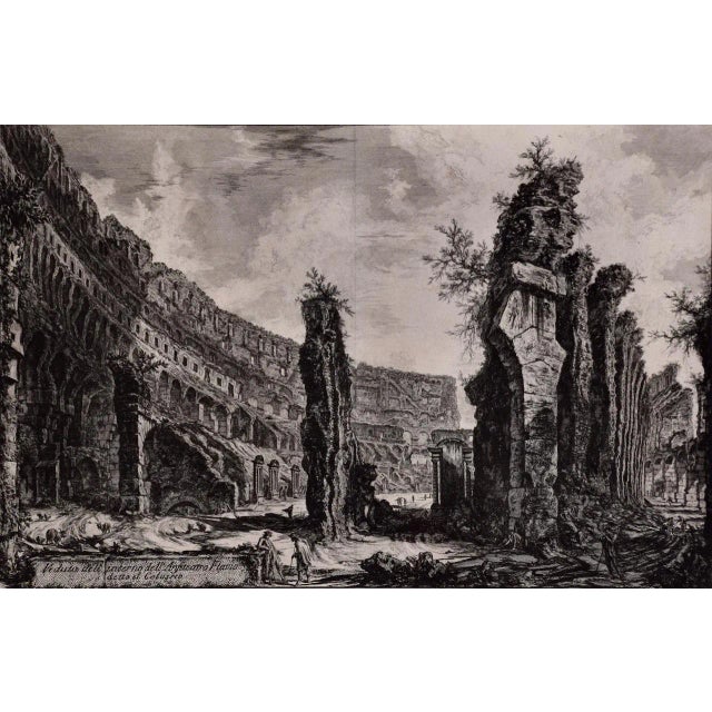 The Roman Colosseum: A Framed 18th Century Etching of the Interior by Giovanni Piranesi, 1766 For Sale - Image 11 of 11