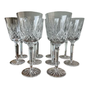 Waterford Lismore Crystal Tall Goblets- Set of 10