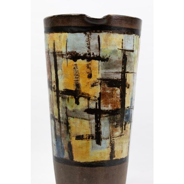 Large Stoneware Orangeade Pitcher by Alexandre Kostanda for Vallauris, 1950s For Sale - Image 10 of 13
