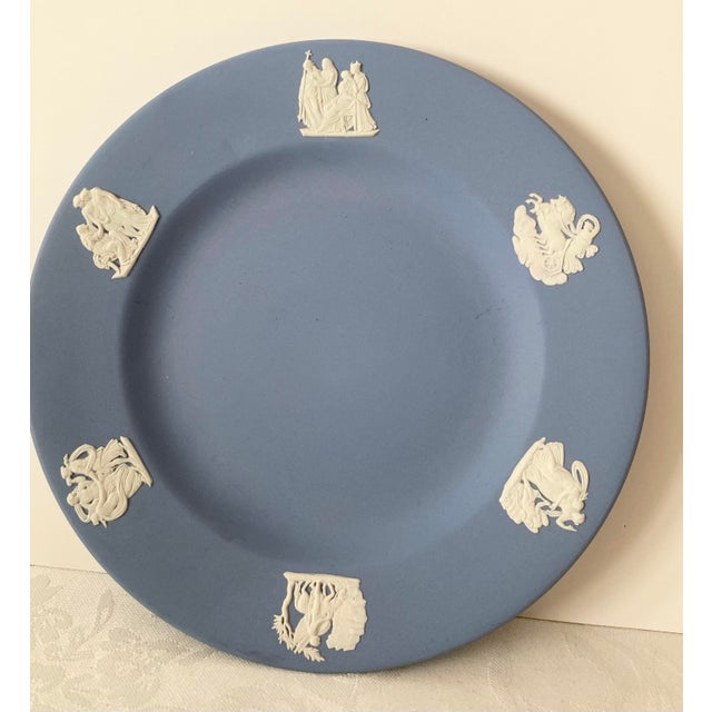 Wedgwood Neoclassical Dish Blue With Cream Classic Figures Mid 20th Century Excellent Mint Condition For Sale - Image 16 of 16