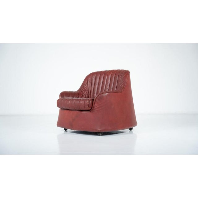 Cyprea Armchair in Leather attributed to Afra and Tobia Scarpa for Cassina, 1970s For Sale - Image 13 of 14