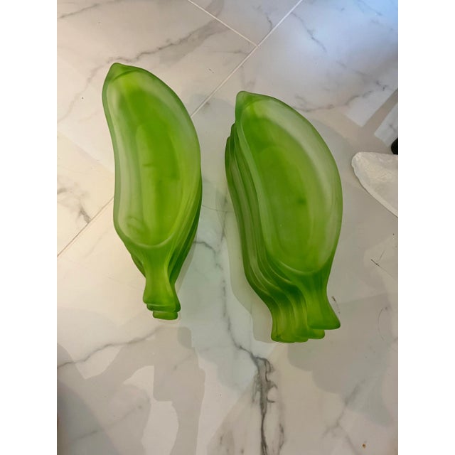 1970s Frosted Green Glass Small Serving Dish by La Rochere - 8 For Sale - Image 4 of 5