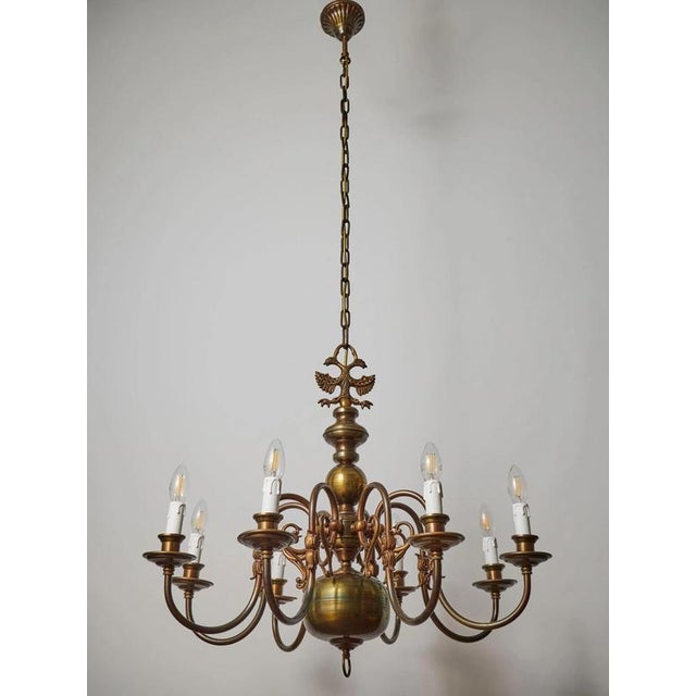 Vintage Flemish Eight-Armed Chandelier For Sale - Image 6 of 12