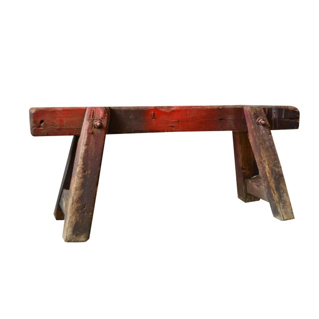 Industrial Wooden Trestle, 1920s For Sale