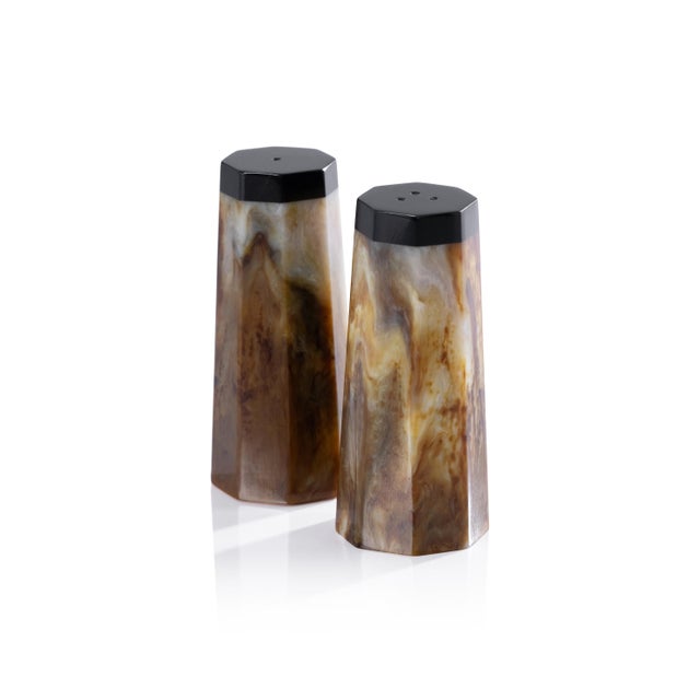 Modern Langham Resin Salt & Pepper Shaker Set For Sale - Image 3 of 3