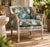 Beige Late 20th Century–Early 21st Century Branch-Form Carved Wood Bergère Armchair With Tropical Upholstery For Sale - Image 8 of 8
