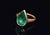 Contemporary Gia Certified 5.25ct Natural Emerald Sculptural Bezel Solid 18k Gold Ring, Size 5.25 For Sale - Image 3 of 16