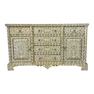 1990s Moroccan Sideboard, Mother of Pearl Inlaid For Sale
