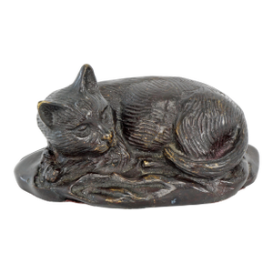 Vintage Cat Bronze Sculpture or Paperweight