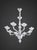 Mid-Century Modern Custom Contemporary Italian 8-Arm Seeded Murano Glass Chandelier With Silver Accents For Sale - Image 3 of 10