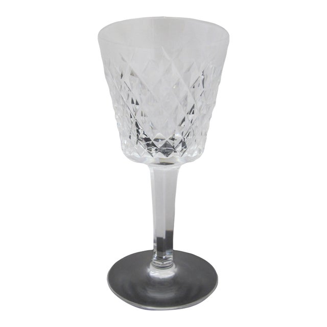 Waterford Cut Diamond Crystal Alana Claret 5 3/4" Wine Glass For Sale