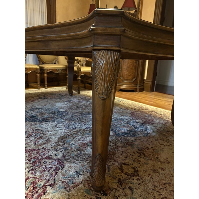 Wood Drexel Heritage Dining Room Table For Sale - Image 7 of 10