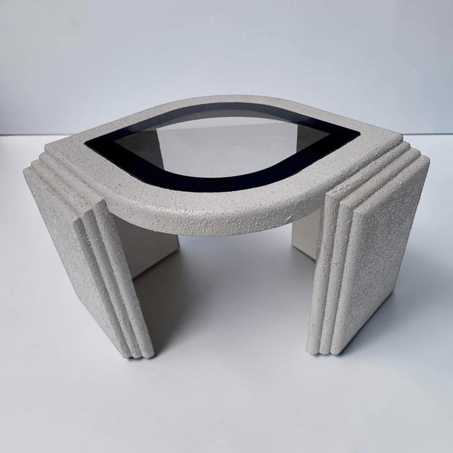 1980s Postmodern 1980s Eye Shape Side Table For Sale - Image 5 of 6