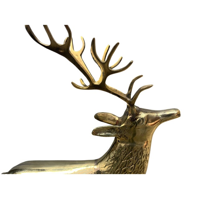 Vintage Brass Deer Figurine For Sale - Image 13 of 14