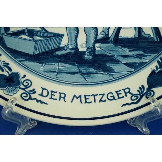 20th Century Dutch Porcelain Plates by Royal Goedewaagen of Delft Blue, Holland, 1940s, Set of 3 For Sale - Image 11 of 18