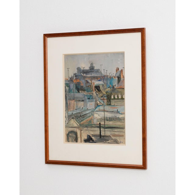 1960s France Impressionist Brown Canvas Painting For Sale - Image 10 of 16