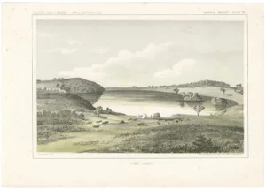 Sarony, Major & Knapp, Pike Lake in Minnesota, Railroad Exploration Survey, 1856, Tinted Lithograph