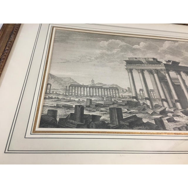 Set of Three Framed Neo-Classic Etchings the Ruins of Palmyra Robert Wood 1753 For Sale - Image 4 of 11