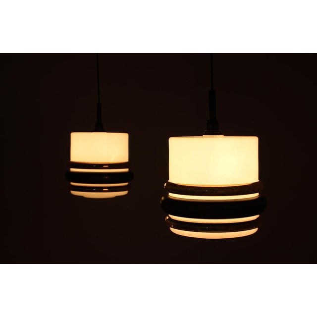 Pendant Glass Light, Former Czechoslovakia, 1970s For Sale - Image 9 of 14