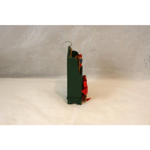 Vintage 1960s Handcrafted Wooden Drafting Cabinet Plans for Toys Hanging Ornament For Sale In West Palm - Image 6 of 8