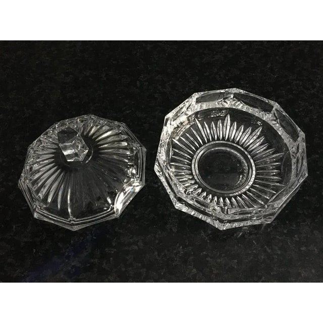 1950s Vintage Crystal Glass Chocolate Box with Lid, 1950s For Sale - Image 5 of 18