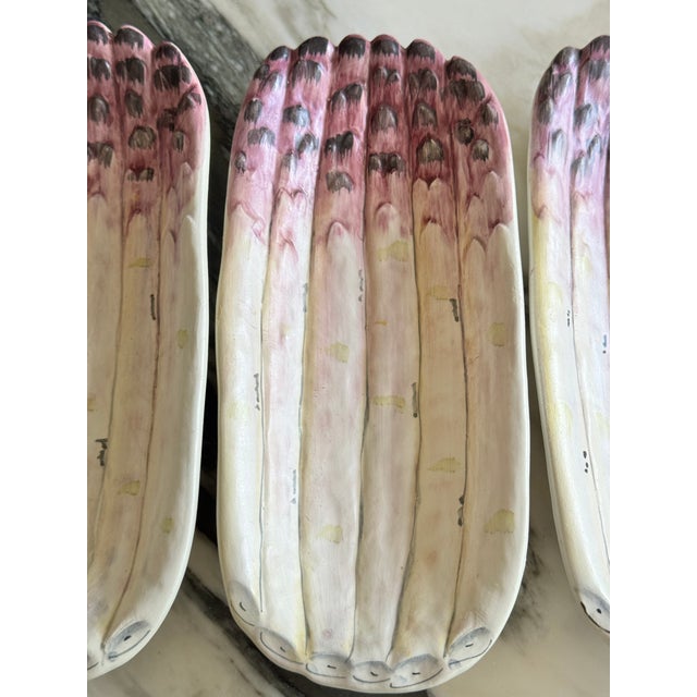 Late 20th Century LastCHANCE!Made in Italy Asparagus Plates - Set of 4 For Sale - Image 5 of 8