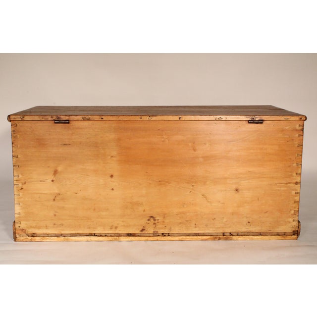 Antique Pine Trunk For Sale In Los Angeles - Image 6 of 15