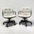 Charles Pollock Cream Vinyl Faux Leather Steelcase 451 Swivel Chairs - a Pair For Sale - Image 4 of 12