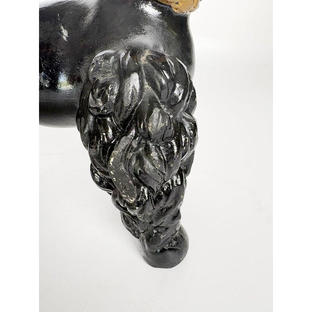 Patinated Plaster Poodle Sculpture, France, 1970s For Sale - Image 12 of 14