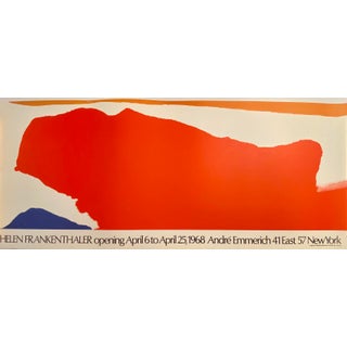 Helen Frankenthaler "Opening April 6 to April 25, 1968 Andre Emmerich 41 East 57 New York" Period Exhibition Poster For Sale