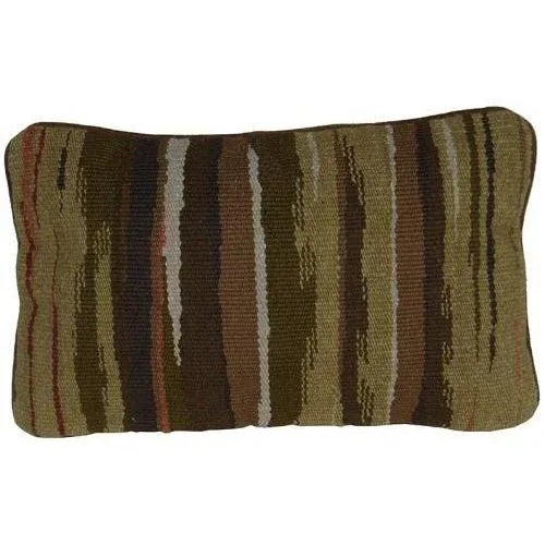 Contemporary Aubusson Abstract Pattern Throw Pillow For Sale - Image 3 of 3