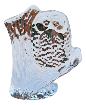 Owl Glass Paperweight from Kosta Boda, 1960s
