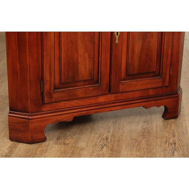 Statton Chippendale Style Cherry Corner Cabinet For Sale - Image 10 of 12